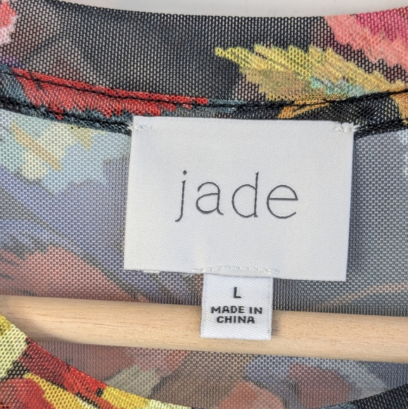 Johnny Was • Jade Long Sleeve Mesh Floral Tiered Dress - Picture 9 of 10